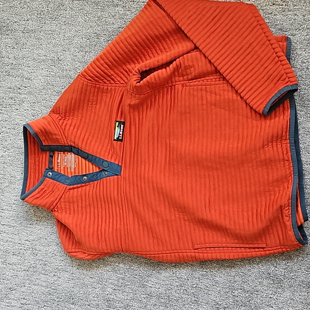 LL Bean orange pullover